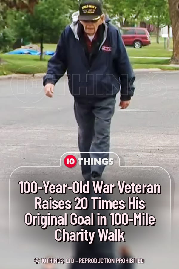 100-Year-Old War Veteran Raises 20 Times His Original Goal in 100-Mile Charity Walk