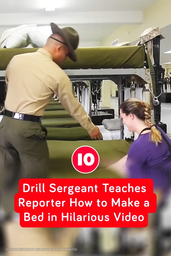 Drill Sergeant Teaches Reporter How to Make a Bed in Hilarious Video