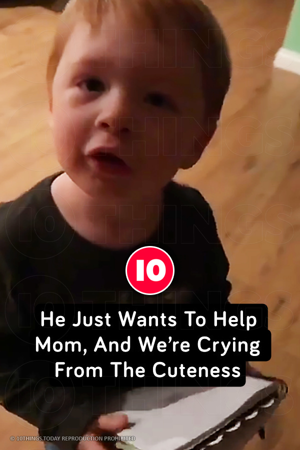He Just Wants To Help Mom, And We’re Crying From The Cuteness