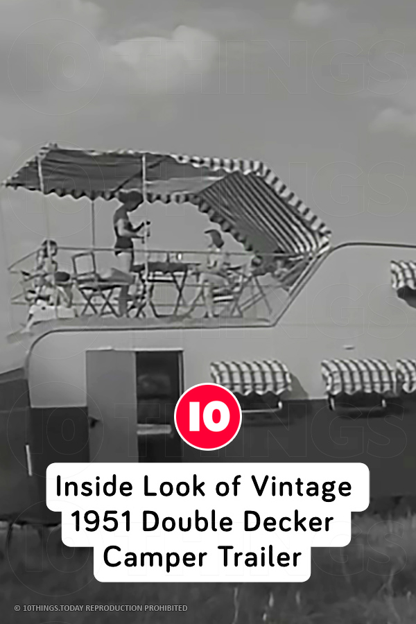 Inside Look of Vintage 1951 Double Decker Camper Trailer