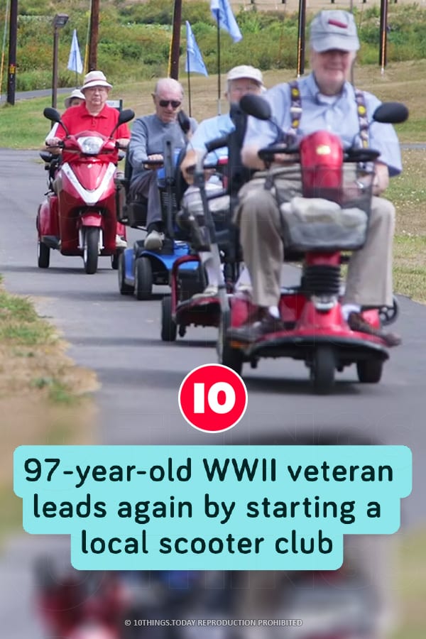 97-year-old WWII veteran leads again by starting a local scooter club