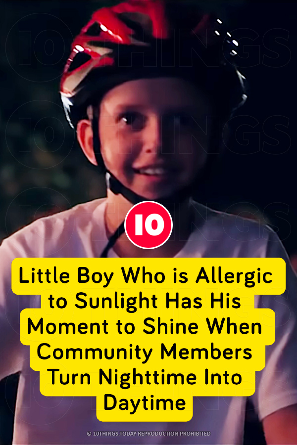 Little Boy Who is Allergic to Sunlight Has His Moment to Shine