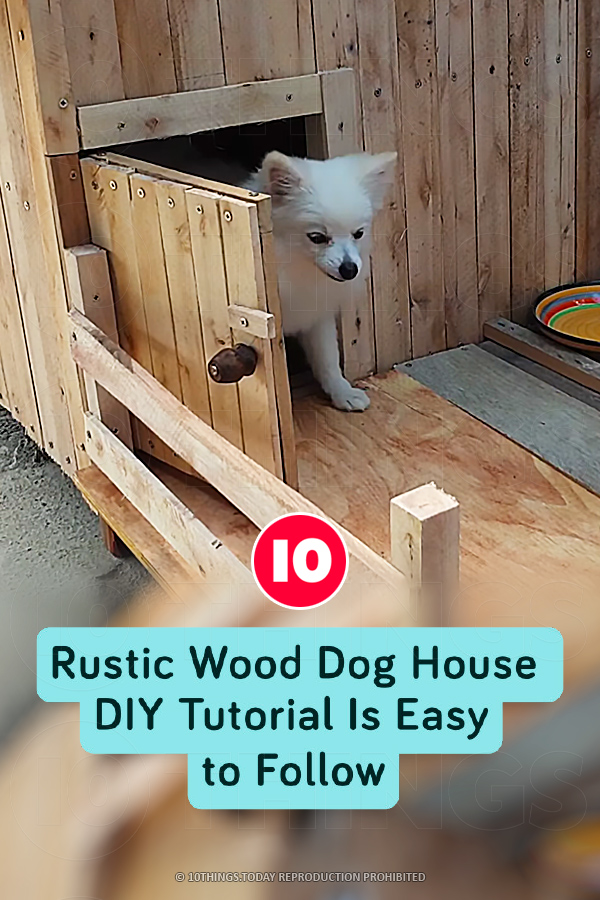 Rustic Wood Dog House DIY Tutorial Is Easy to Follow