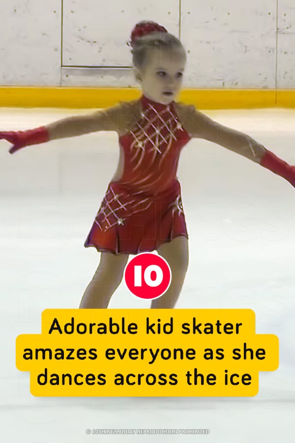 Adorable kid skater amazes everyone as she dances across the ice
