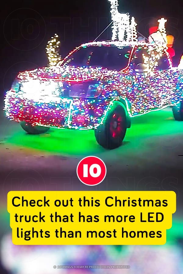 Check out this Christmas truck that has more LED lights than most homes