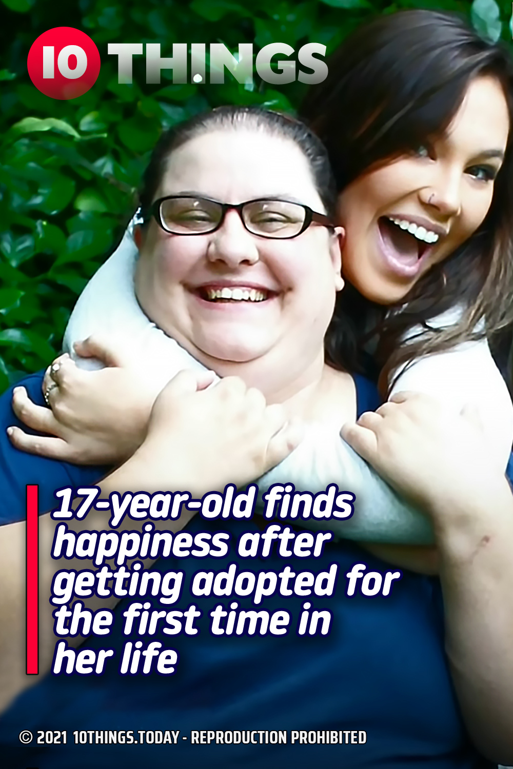 17-year-old finds happiness after getting adopted for the first time in her life