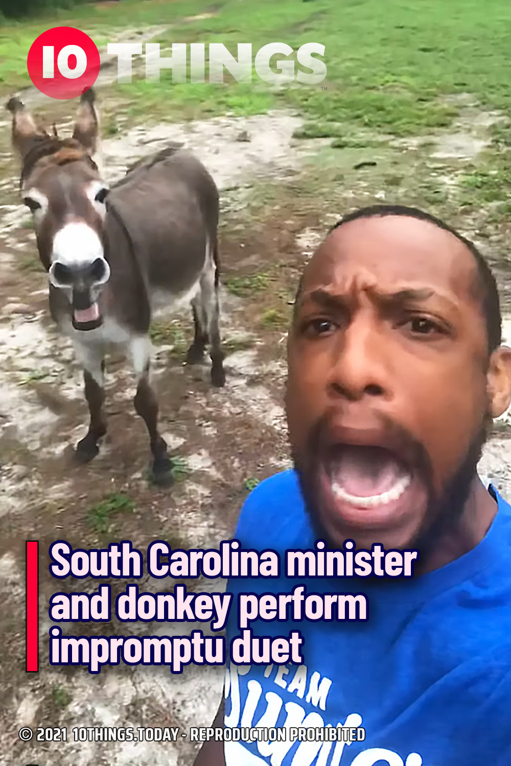 South Carolina minister and donkey perform impromptu duet