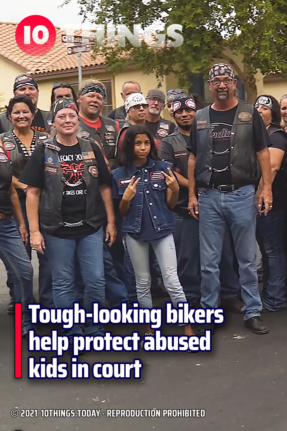 Tough-looking bikers help protect abused kids in court